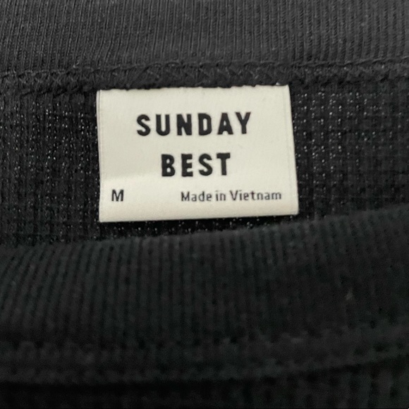 Sunday best waffle king sleeve cropped top - Picture 2 of 3